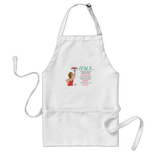 Lustigt italienska kvinnor och livsmedel av Italie Förkläde