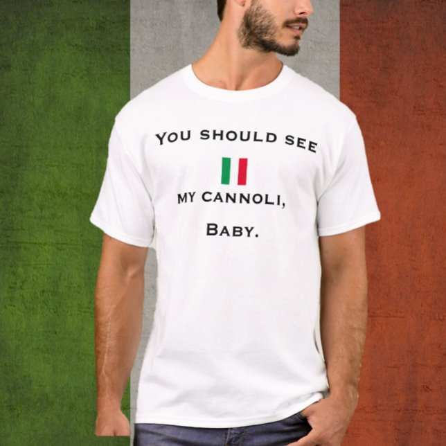 Lustigt italienskt Flagga du ska träffa min Cannol T Shirt (Bookmark my store! https://www.zazzle.com/store/capricepetit)