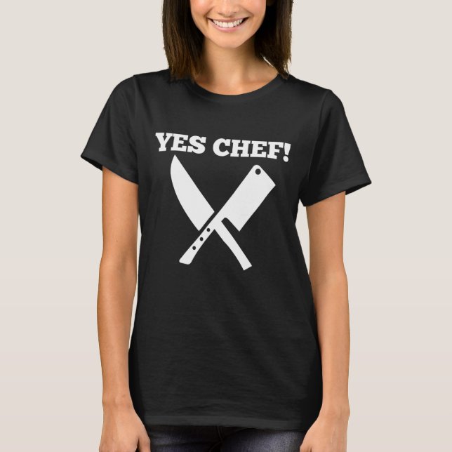 Lustigt Ja Chef! Utformning för Chefs. Ja, Chef! K T Shirt (Framsida)