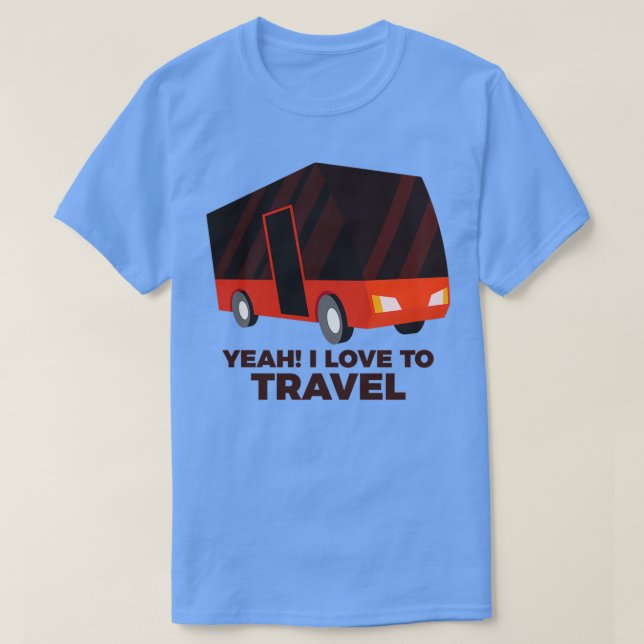 Lustigt ja, jag kärlek till Travel citat T Shirt (Design framsida)