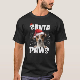 Lustigt Jack Russell Terrier jul Ljus Träd D T Shirt