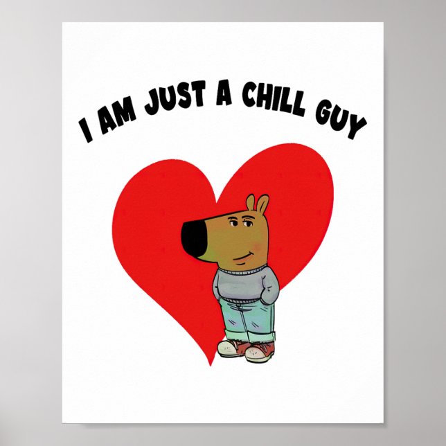 Lustigt, jag är bara en Chill Guy Valentine Couple Poster (Framsidan)