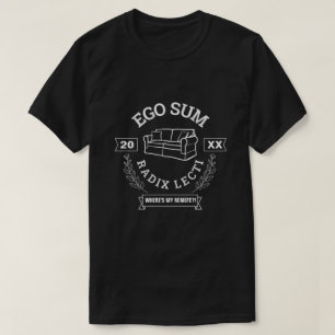 Lustigt "Jag är en soffpotatis" på latin T Shirt