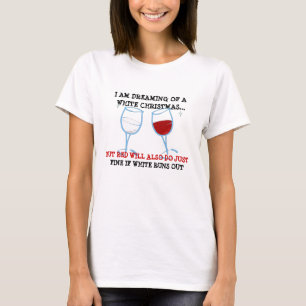 Lustigt "Jag drömmer om en vit jul"-skiva T Shirt