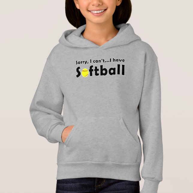 Lustigt, jag kan inte. Jag har softball Sweatshirt Tröja (Framsida)