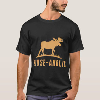 Lustigt jakt Grafik Moosaholkvinnor Manar Moose T Shirt