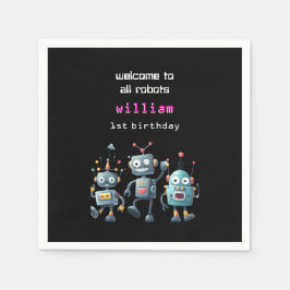 Lustigt jävla robotfödelserbjudande pappersservett