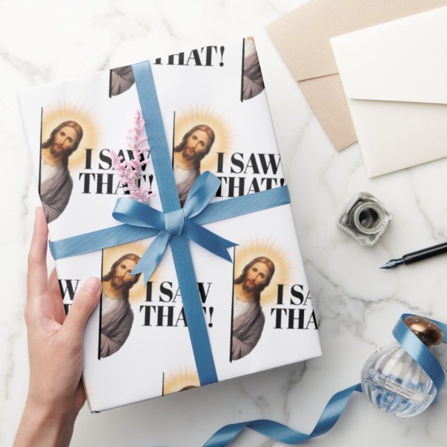 Lustigt Jesus citat - det såg jag! Presentpapper (Gifting)