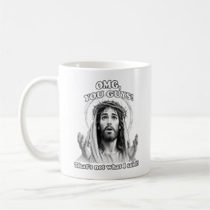 Lustigt Jesus Meme OMG Det var inte vad jag sa Kaffemugg