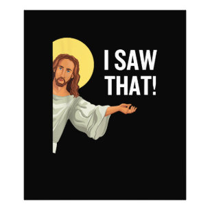 Lustigt Jesus Minne jag såg att den kristna citate Fototryck