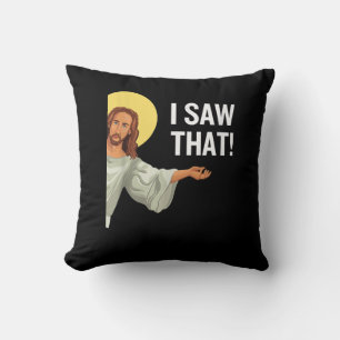 Lustigt Jesus Minne jag såg att den kristna citate Kudde