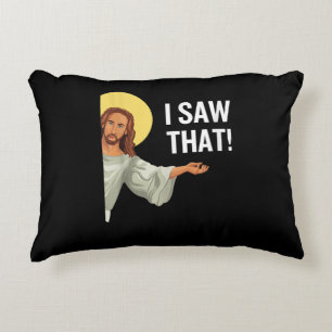 Lustigt Jesus Minne jag såg att den kristna citate Prydnadskudde