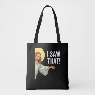 Lustigt Jesus Minne jag såg att den kristna citate Tygkasse