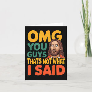 Lustigt Jesus som inte sa Religiösa Gud Chri Kort