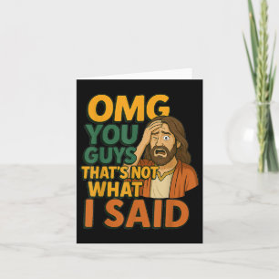 Lustigt Jesus som inte sa Religiösa Gud Chri Kort