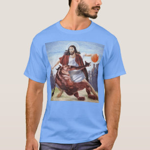 Lustigt Jesus som korsar upp det Djävulen kristna  T Shirt