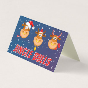 Lustigt Jingle Bulls 25-pack julkort Kort