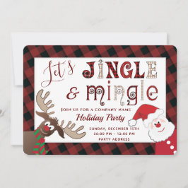 Lustigt Jingle och julfest för slingla Inbjudningar