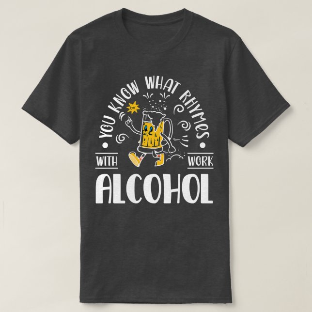 Lustigt jobb Joke Alcohol Beer Lusnyj för manar  T Shirt (Design framsida)