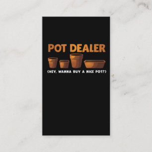 Lustigt joke Pot Dealer Plan Addict Garden Visitkort