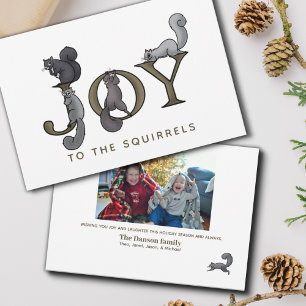 Lustigt Joy till Squirrels jul Julkort