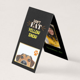 Lustigt jul Hund Ät inte Gult Snö Fab Joke Kort