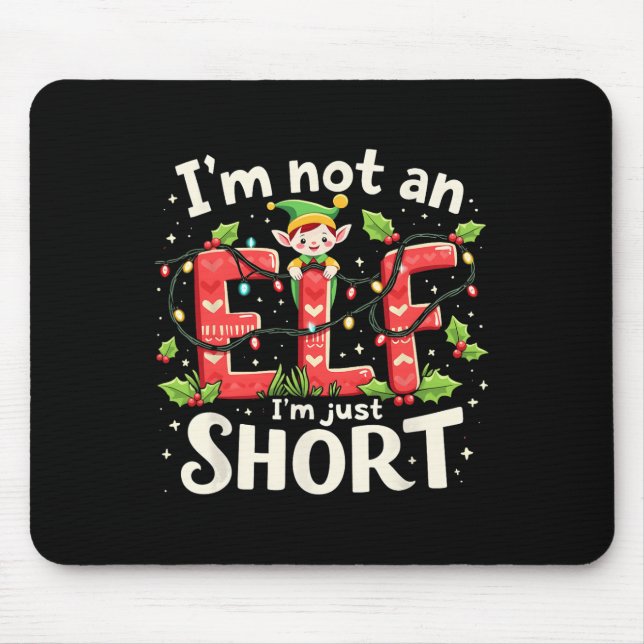 Lustigt jul Julafton Elf.. Jag är inte Elf Just Ko Musmatta (Framsidan)