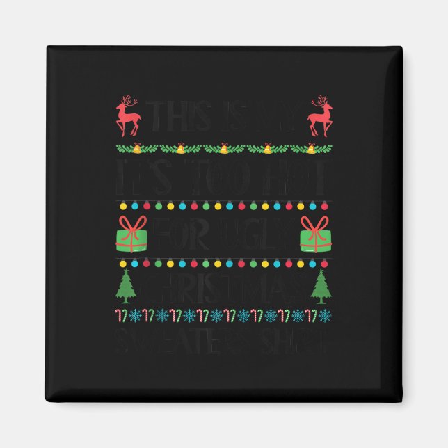 Lustigt Julafton för Hett Vogna julsötare Kvinnor  Magnet (Framsidan)