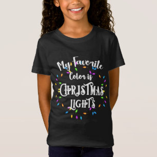 Lustigt Julafton My Favorite Färg är jul Ljus C T Shirt