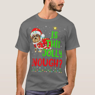 Lustigt Julafton Träd är det här jättebra bulldog  T Shirt