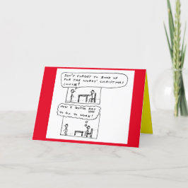 Lustigt Jularbete Tecknad Joke Party Helgkort