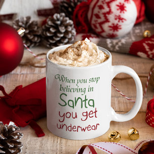 Lustigt julcitat typografi Helgdag skämt Kaffemugg