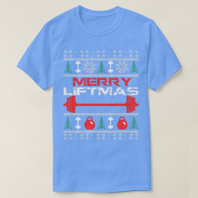 lustigt julklapp ful Merry Liftmass-idéer T Shirt (Design framsida)