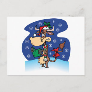 lustigt julklapp tecknad helg vykort