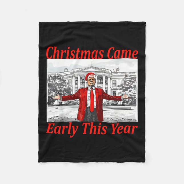 Lustigt julklapp Tidigt i år 2024 2 Fleecefilt (Framsidan)