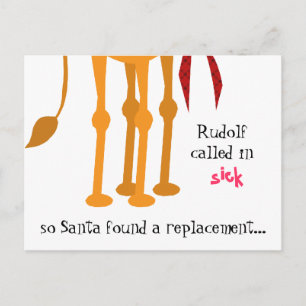 Lustigt julkort - Camel i Reindeer Kostym Helg Vykort