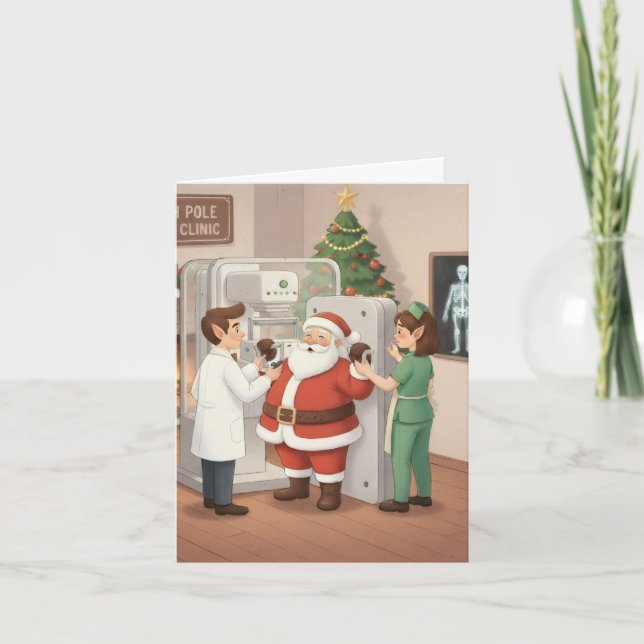 Lustigt julkort för röntgenteknik kort (Framsida)