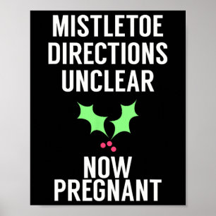 Lustigt julmeddelande Gravid Te för XMA Poster