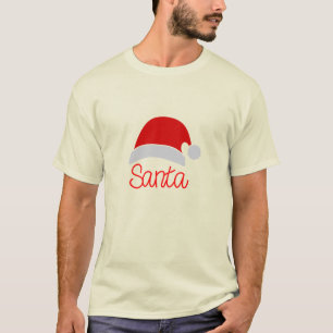 Lustigt julpar Matching Santa Hat T Shirt