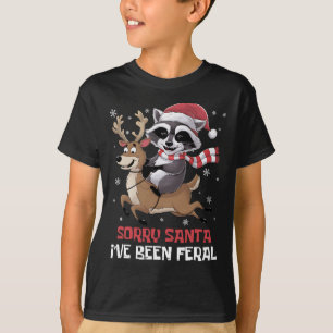 Lustigt julrackoon Meme. Förlåt att jultomten har T Shirt