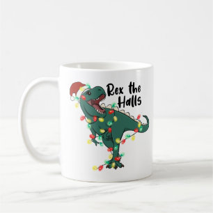 Lustigt julrex Halls T-rex Kaffemugg