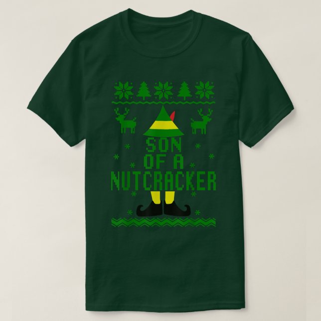 Lustigt julsötare, son till en näsborre  t shirt (Design framsida)