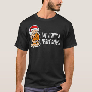 Lustigt julstraff Vi Vishnu a Merry Krishna Hin T Shirt