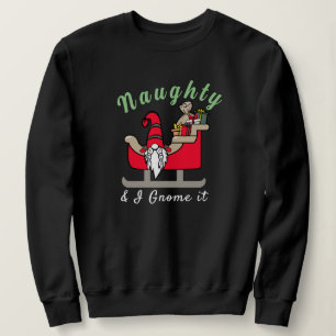 Lustigt jultomte, Naughty eller Nice Funny Quote T Shirt