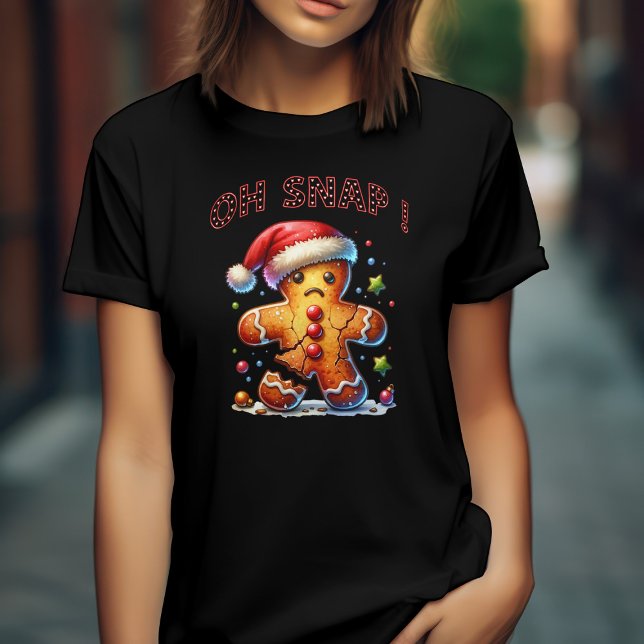 Lustigt jultomte Pepparkaksgubbe oh snap T Shirt (Skapare uppladdad)