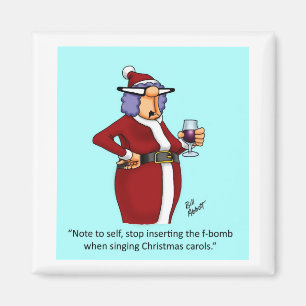 Lustigt jultomte Vin Magnet