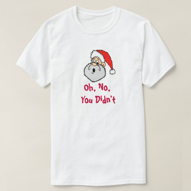 Lustigt Jultomten Du är en stygg jul T Shirt (Design framsida)