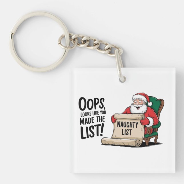 Lustigt Jultomten Naughty List - juldesign (Framsidan)