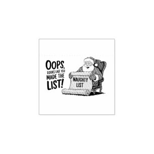 Lustigt Jultomten Naughty List - juldesign Stämpel