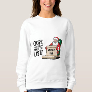 Lustigt Jultomten Naughty List - juldesign T Shirt